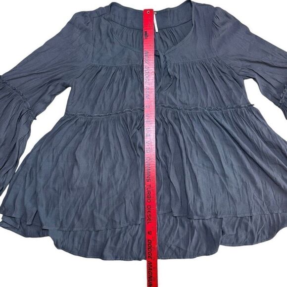 Free People A Few of My Favorite Things Bell Sleeve Blouse Women’s Size Small - Picture 6 of 8